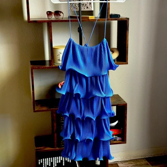 Impressions | Dresses | Impressions Royal Blue Pleated Dress Nwt | Poshmark
